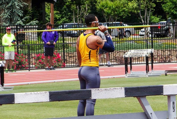 Andrew Alexander ’15 at a track meet