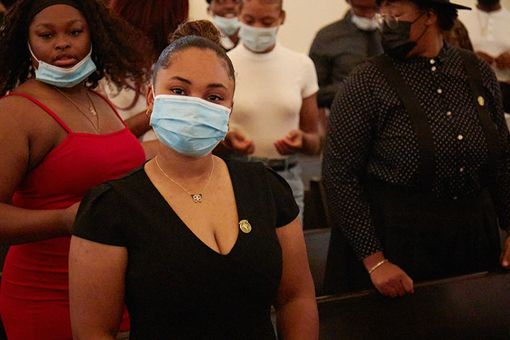 Student attending the Opening Convocation 