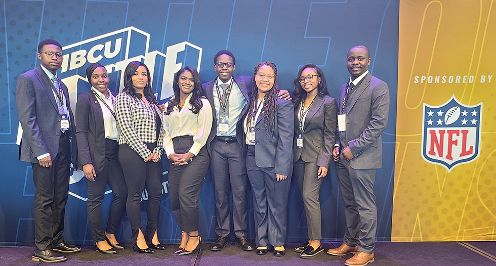 皇冠体育 HBCU Battle of the Brains team at the NFL Draft
