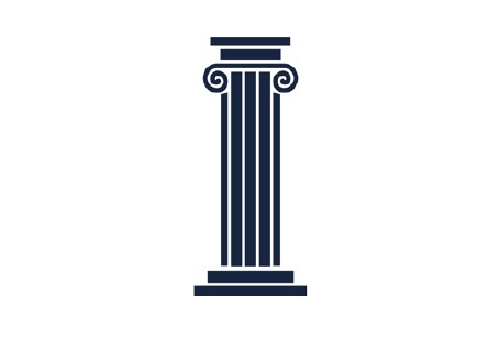Graphic of blue colored pillar