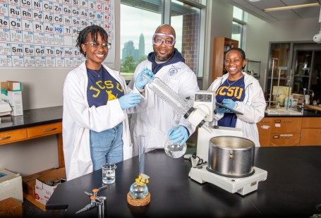 STEM students in a lab