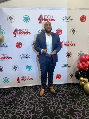 Ryan Thurman with his Award