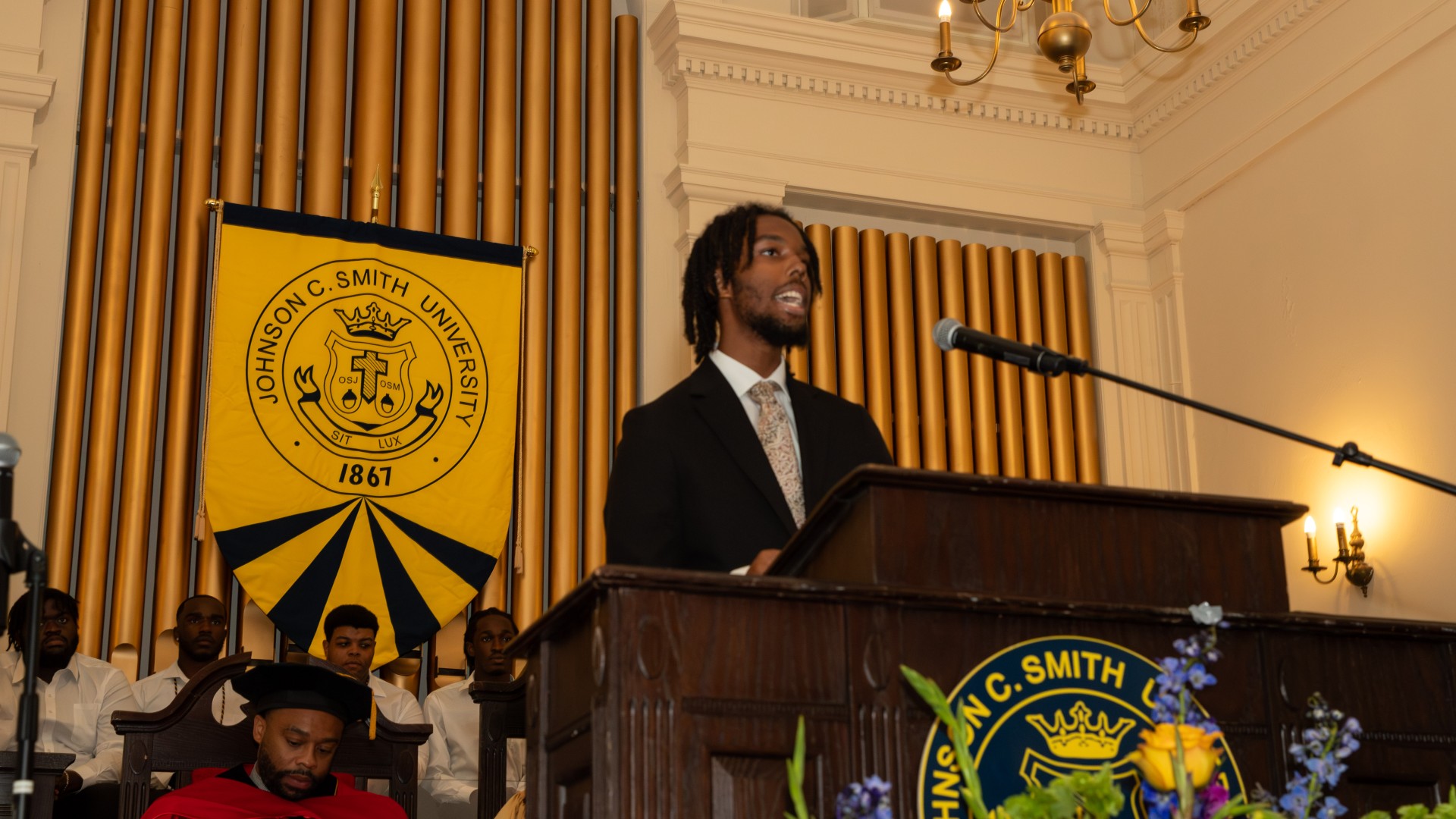 Justin Nixon Speaks at Freshman Convocation