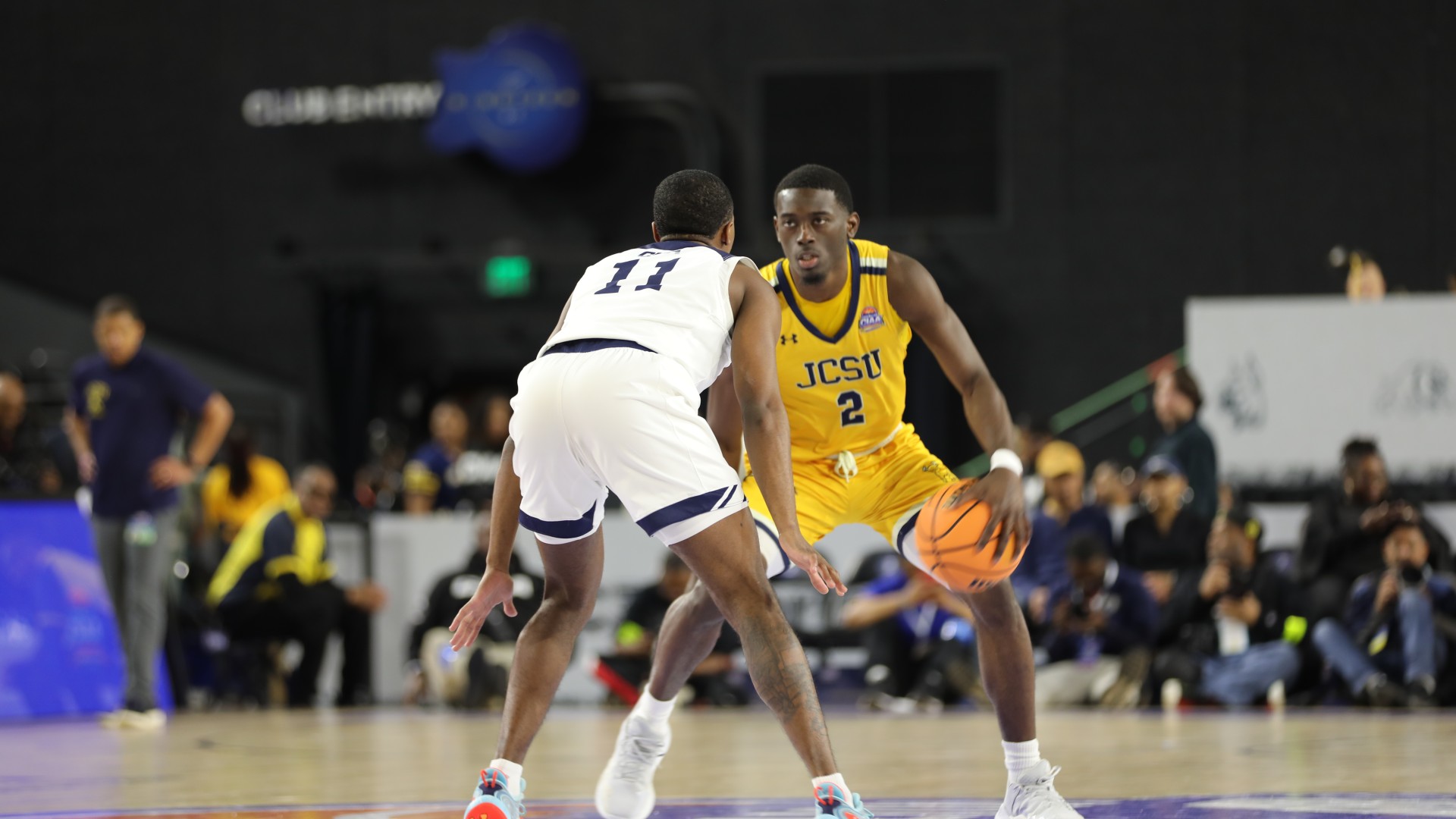 Javian Cannady on the court during the 2025 CIAA Basketball Tournament