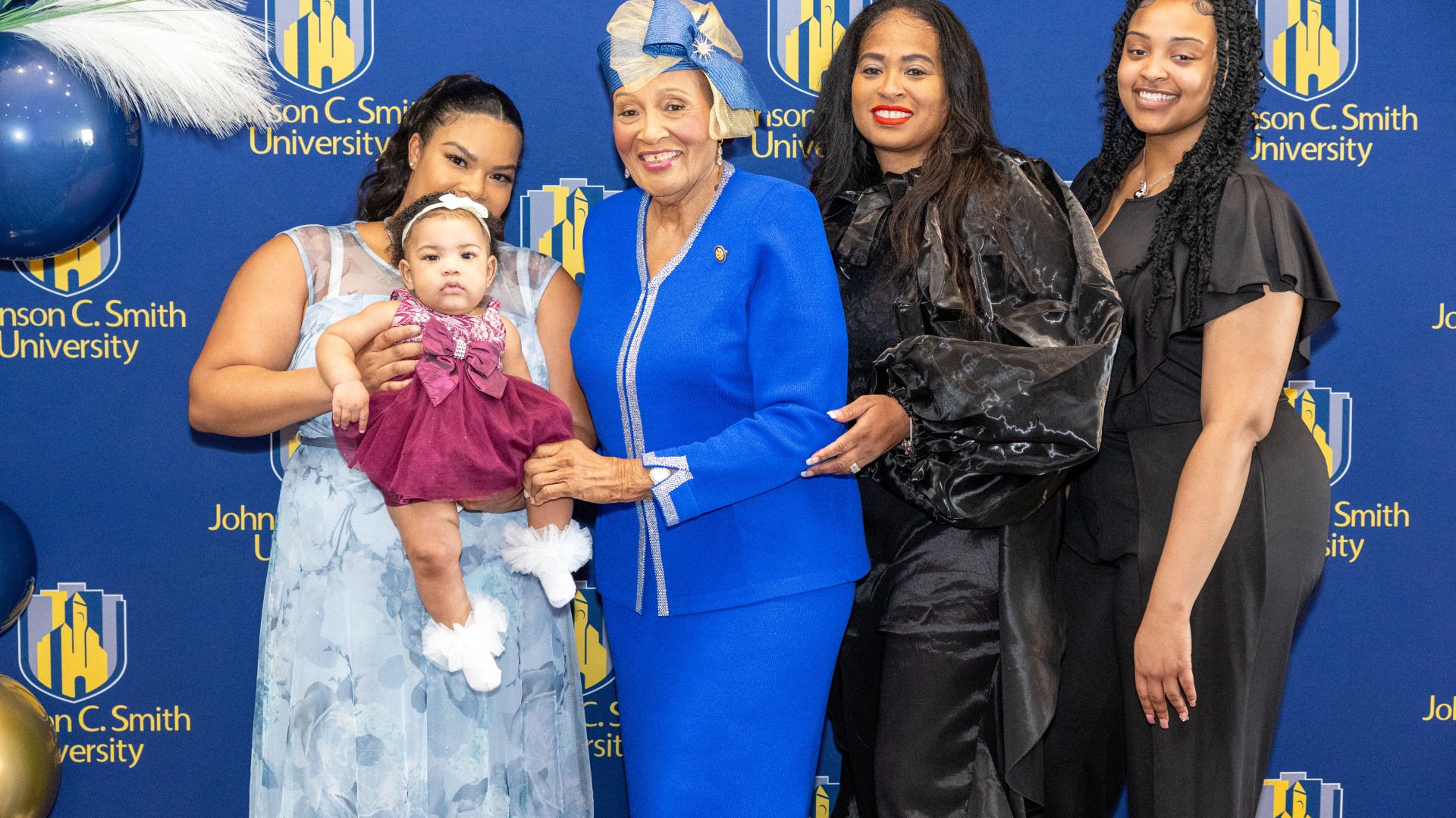 Congresswoman Alma Adams at the step and repeat