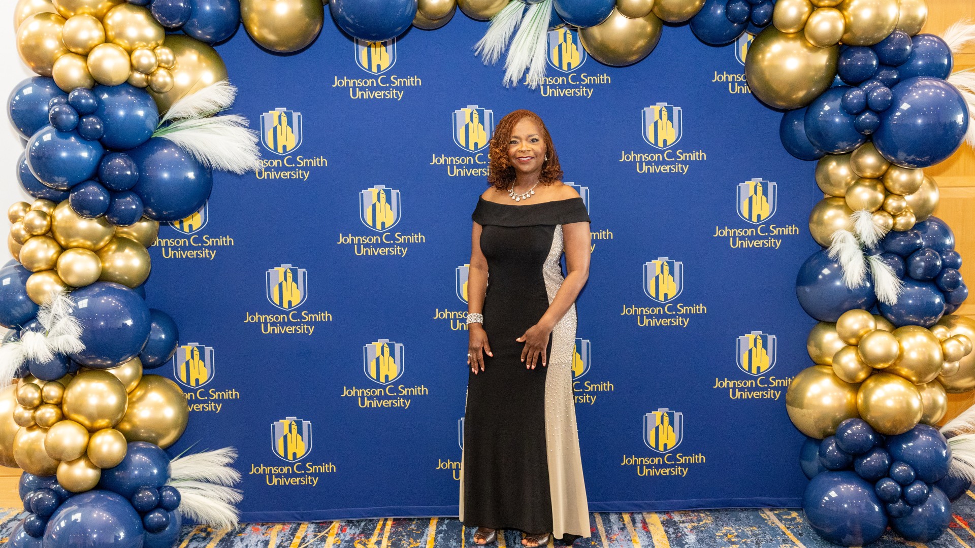 Dr. Hobbs at the step and repeat